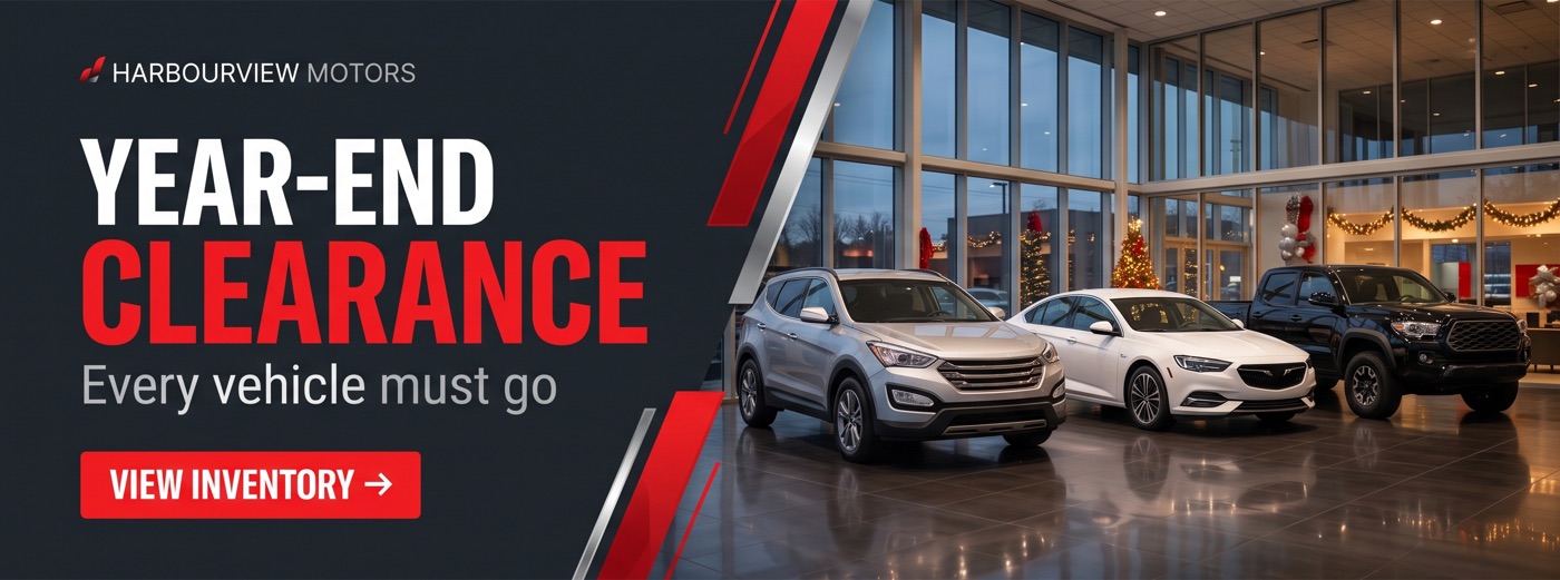 Year-end clearance website banner made for a dealership client