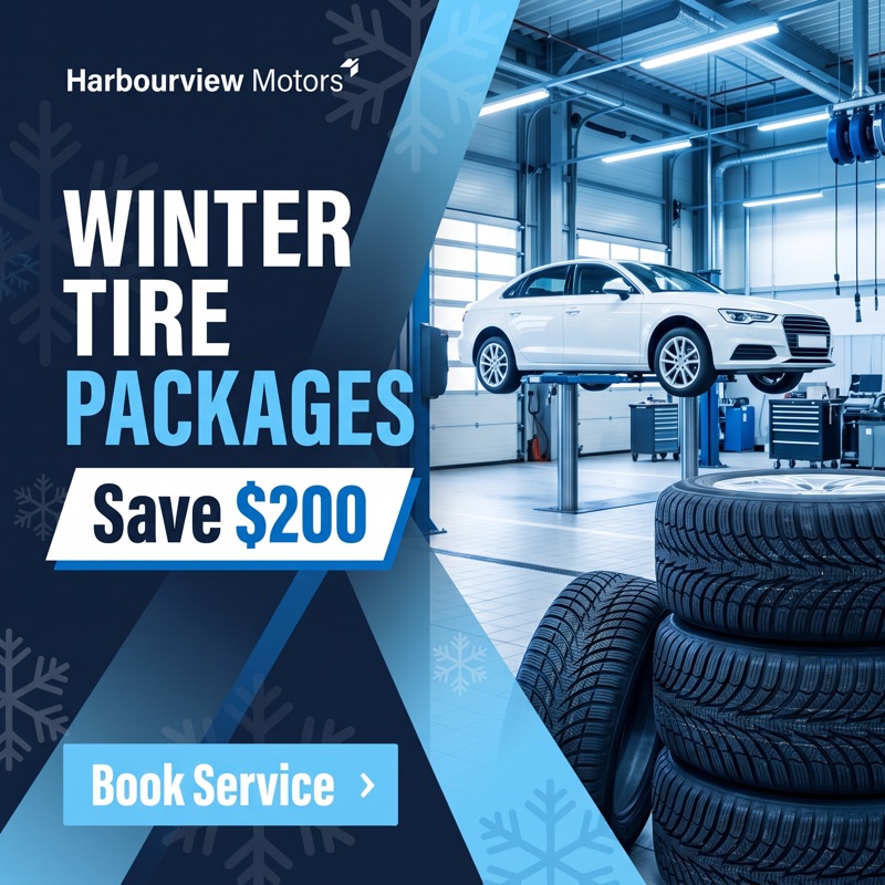 Winter Tire Packages ad: save $200, book service