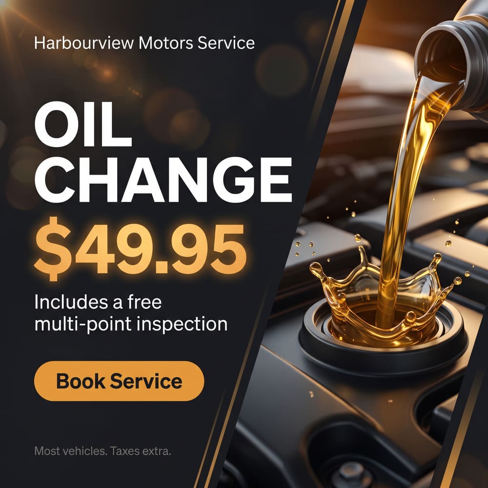 Oil change service special for $49.95