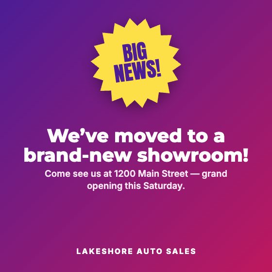 Big Announcement car dealership ad template: No photo · news