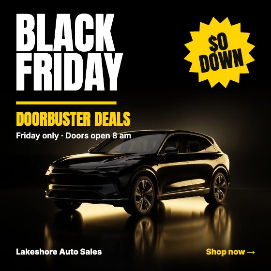 Black Friday car dealership ad template: November · doorbusters