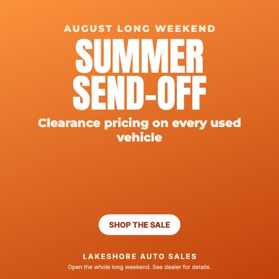 Civic Holiday Sale car dealership ad template: Long weekend · August · no photo