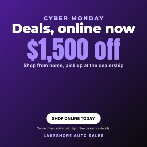 Cyber Monday car dealership ad template: No photo · online deals