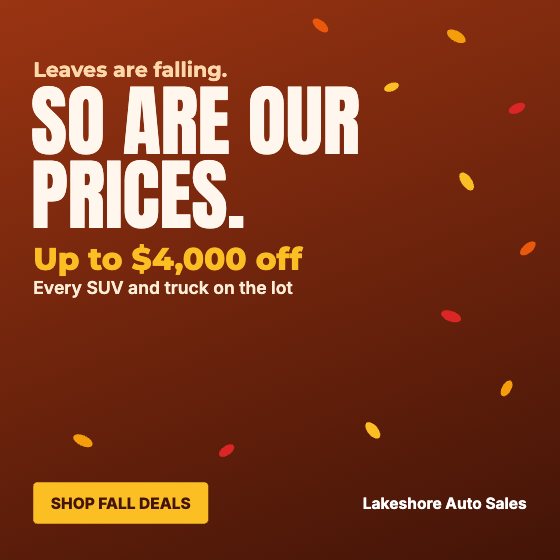 Fall Savings car dealership ad template: Motion · October · falling leaves