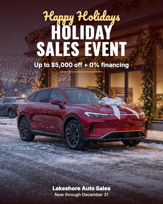 Holiday Sales Event car dealership ad template: December · festive