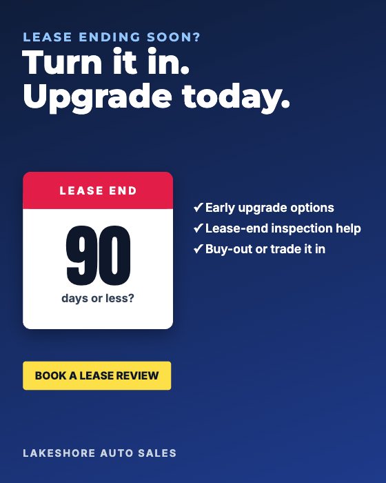 Lease Ending? car dealership ad template: Lease return · calendar