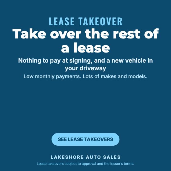 Lease Takeover car dealership ad template: No photo · take over a lease
