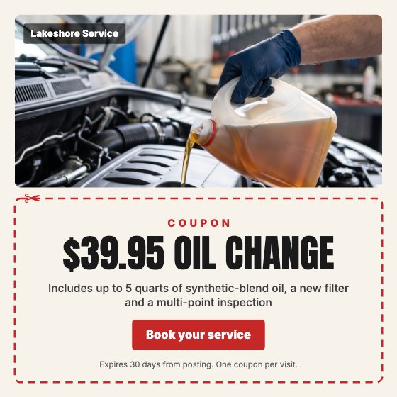 Oil Change Coupon car dealership ad template: Clip-out coupon
