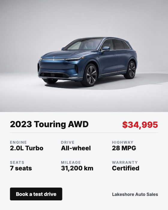 Spec Sheet car dealership ad template: Vehicle details grid