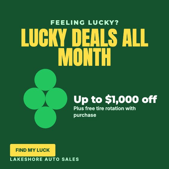 St. Patrick’s Day car dealership ad template: No photo · March · lucky deal