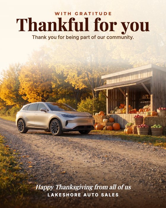 Thankful for You car dealership ad template: Thanksgiving · warm