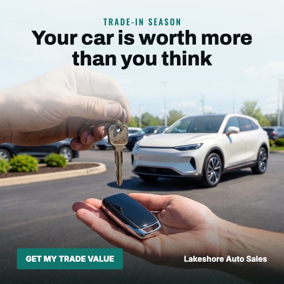 Trade Up car dealership ad template: Trade-in value · keys swap