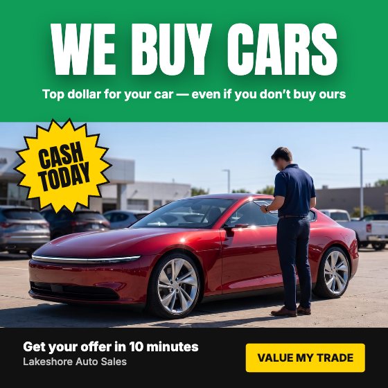 We Buy Cars car dealership ad template: Trade-in / cash offer
